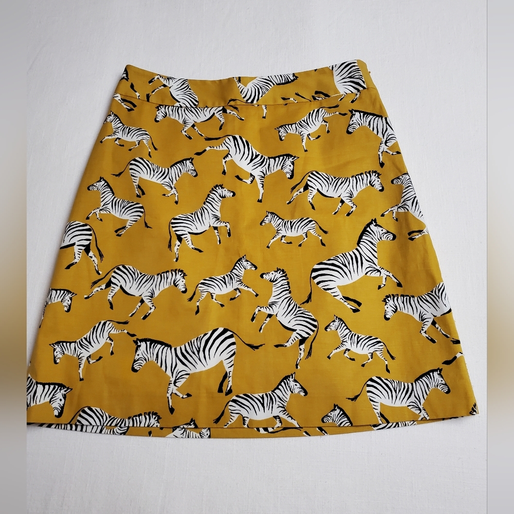 Ann Taylor Factory Rust Yellow Zebra Animal Print Skirt & Tank Set Size XS & 4 - Picture 5 of 14